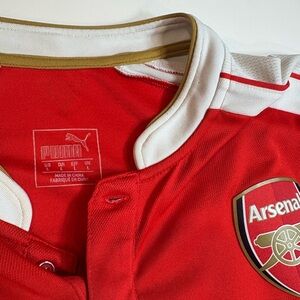 Size L Puma Red and White Kids Jersey